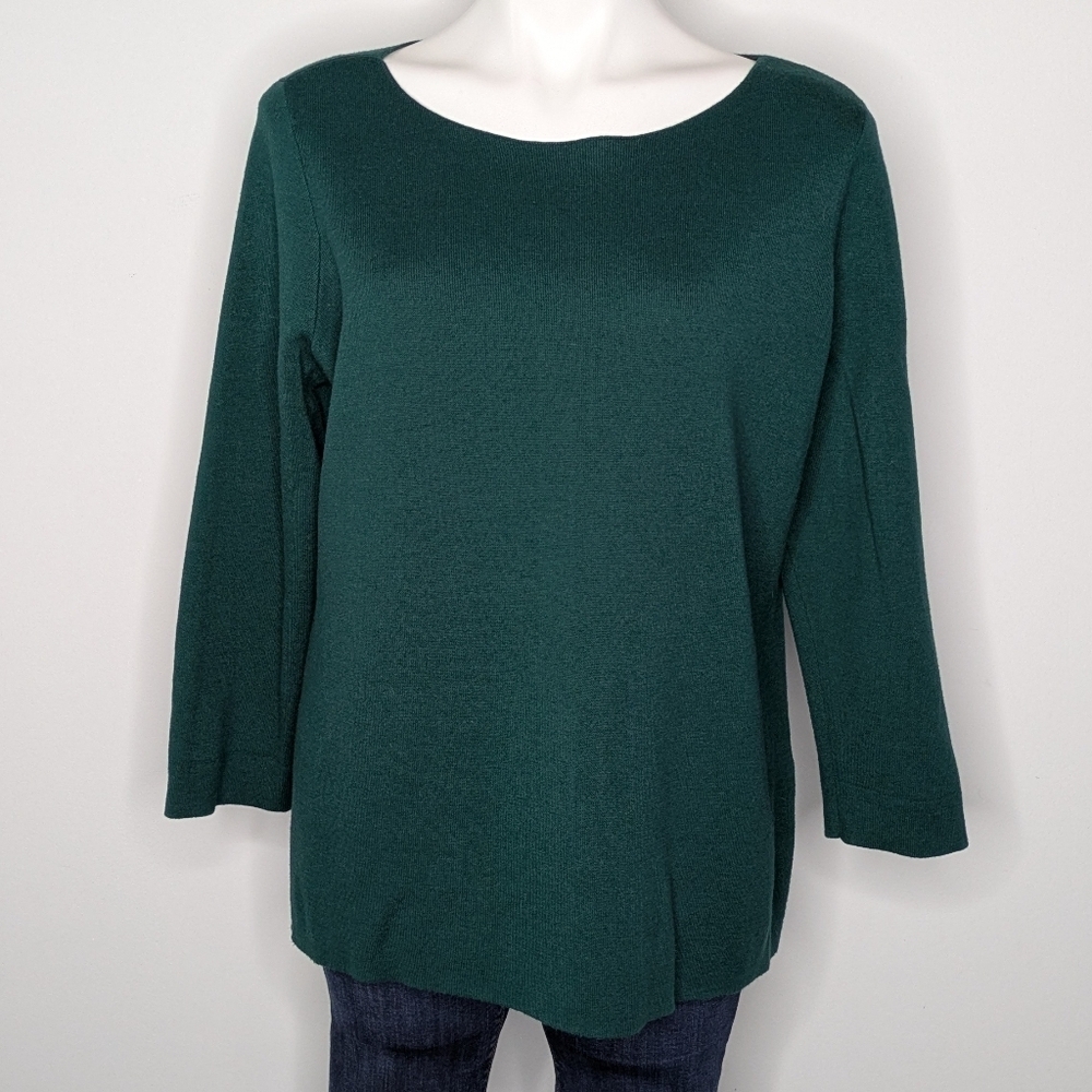 Chicos Green Long Sleeve Sweater L